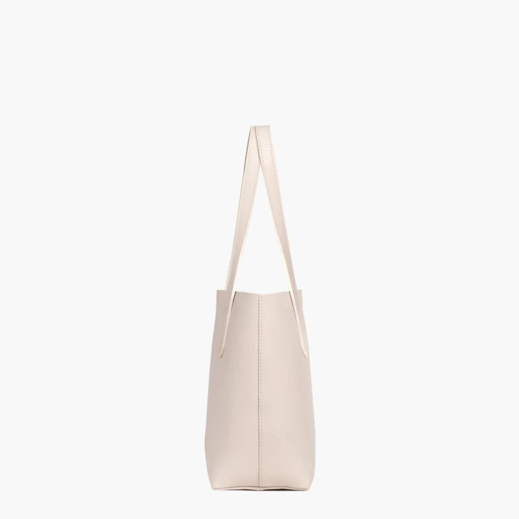 Minimalist Full‑Grain Leather Daily Shoulder Tote