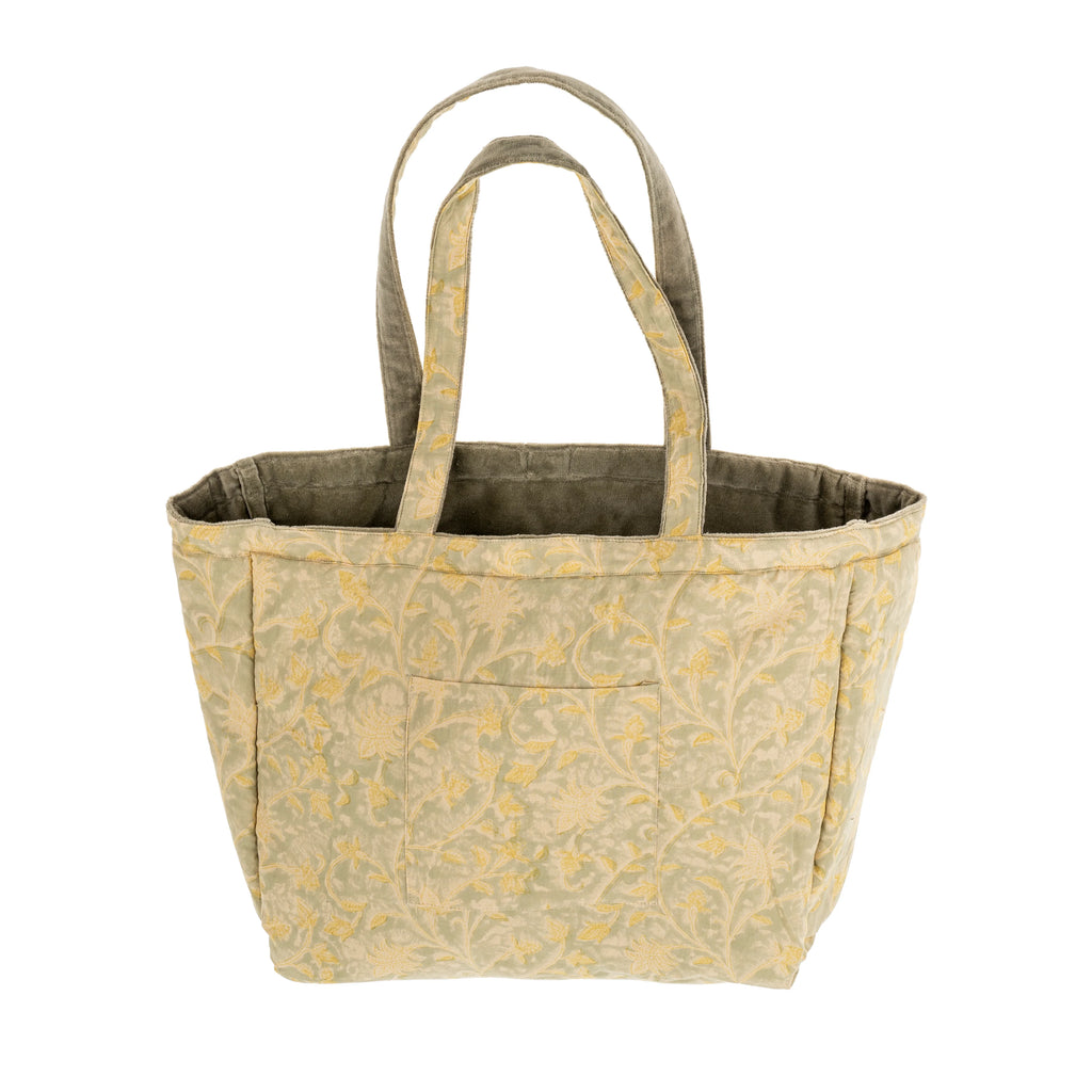 Stone‑Washed Velvet Dual‑Sided Everyday Tote Bag