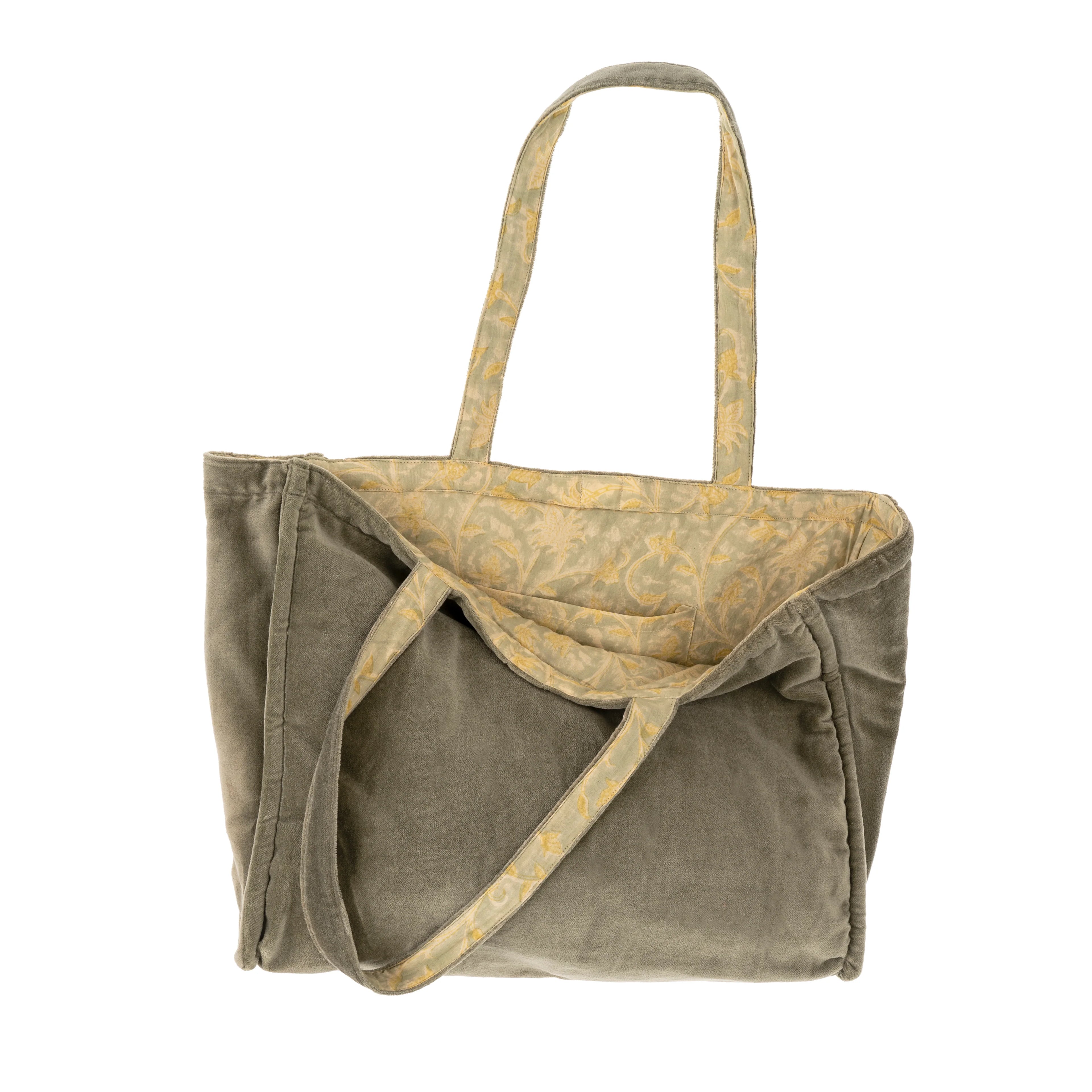Stone‑Washed Velvet Dual‑Sided Everyday Tote Bag