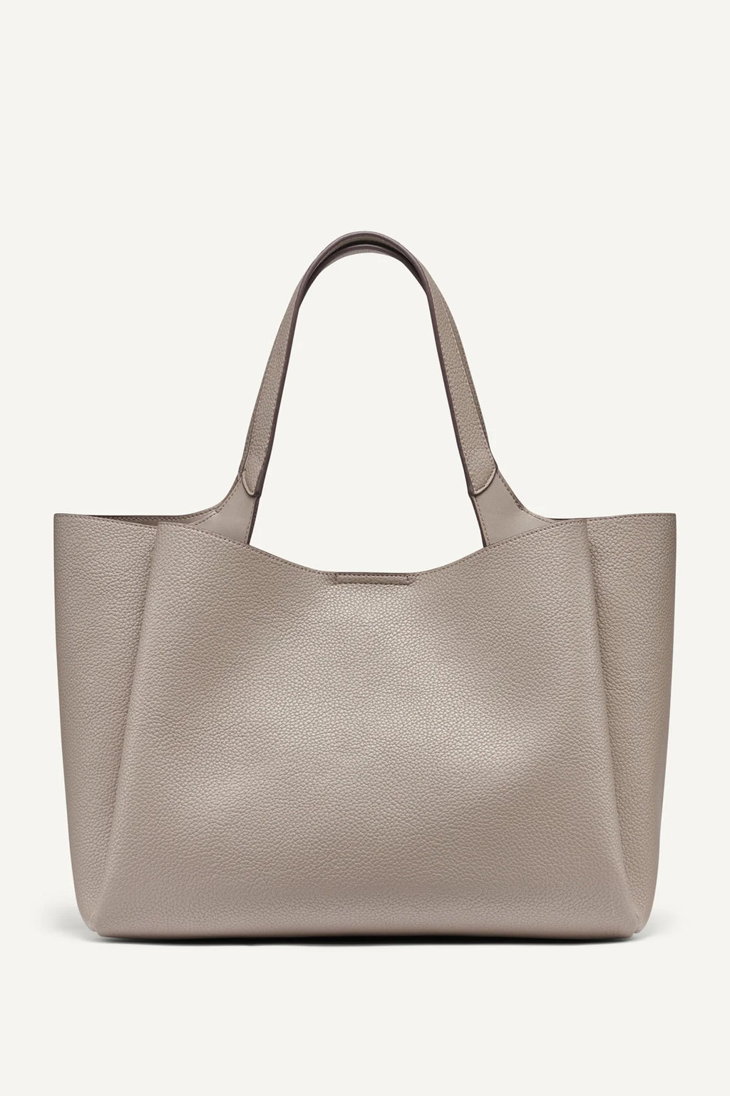 Soft Pebbled Faux‑Leather Medium Carry Tote