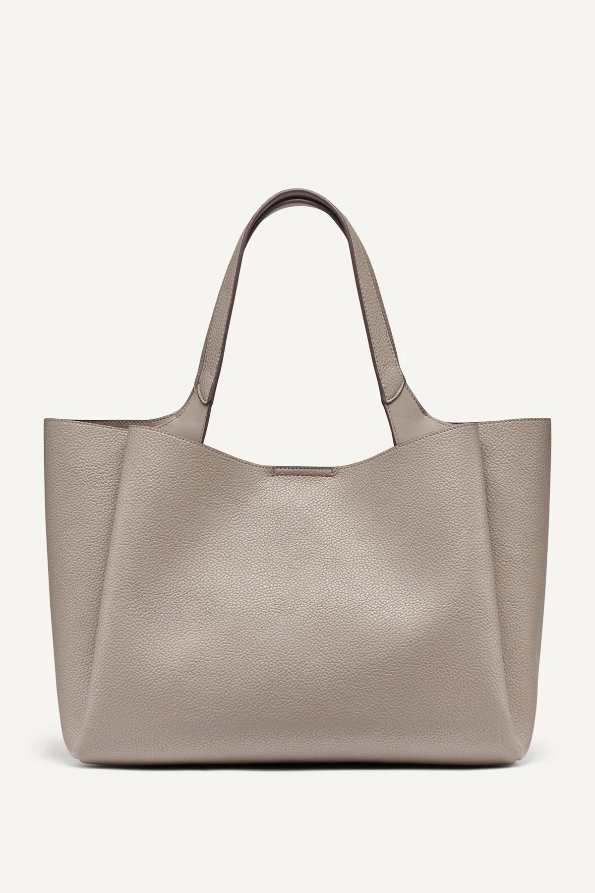 Soft Pebbled Faux‑Leather Medium Carry Tote