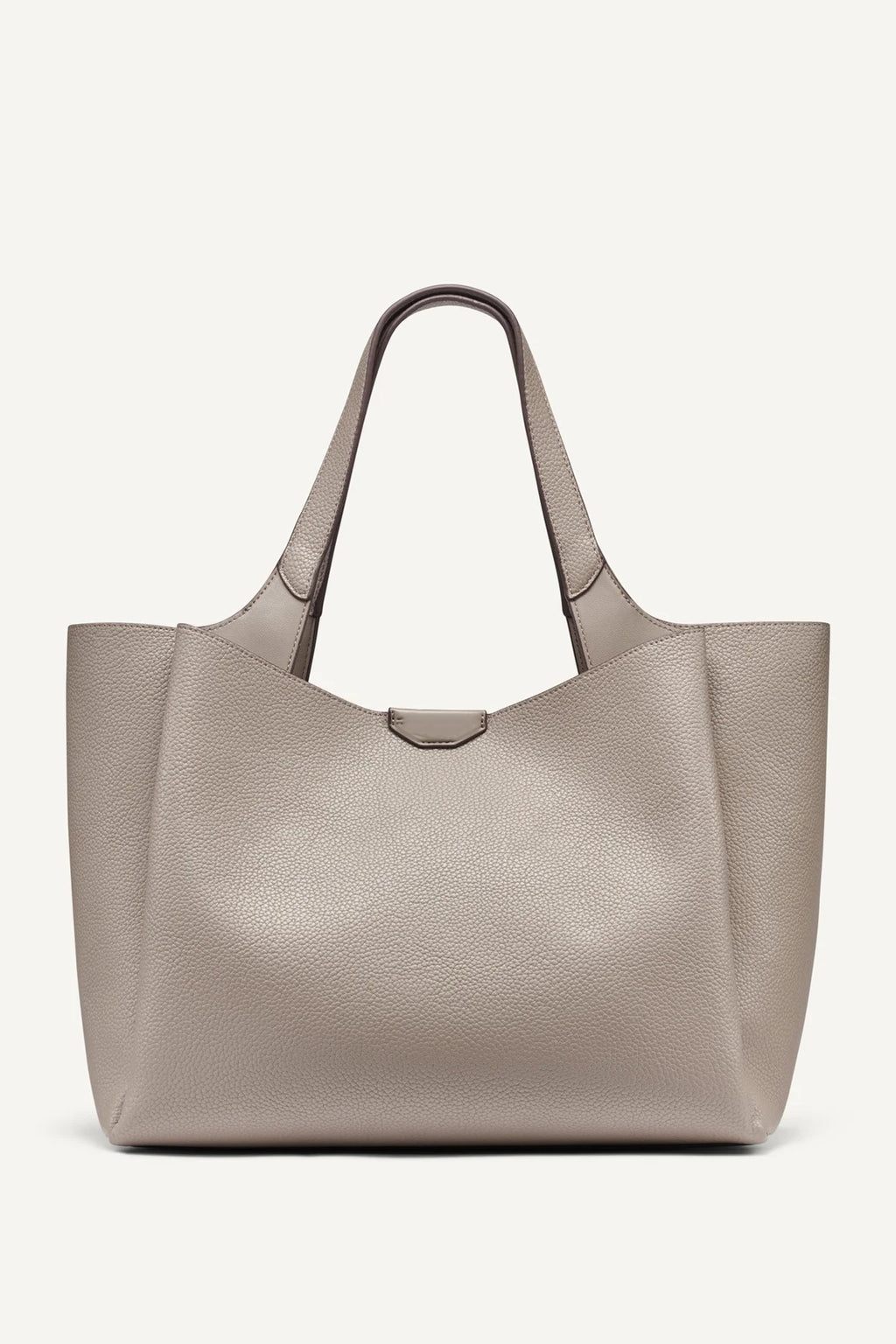 Soft Pebbled Faux‑Leather Medium Carry Tote