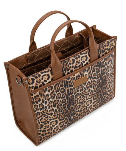 Leopard Print 15.6‑inch Women Business Laptop Tote